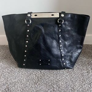 Patricia Nash Black Leather Benvenuto Tote